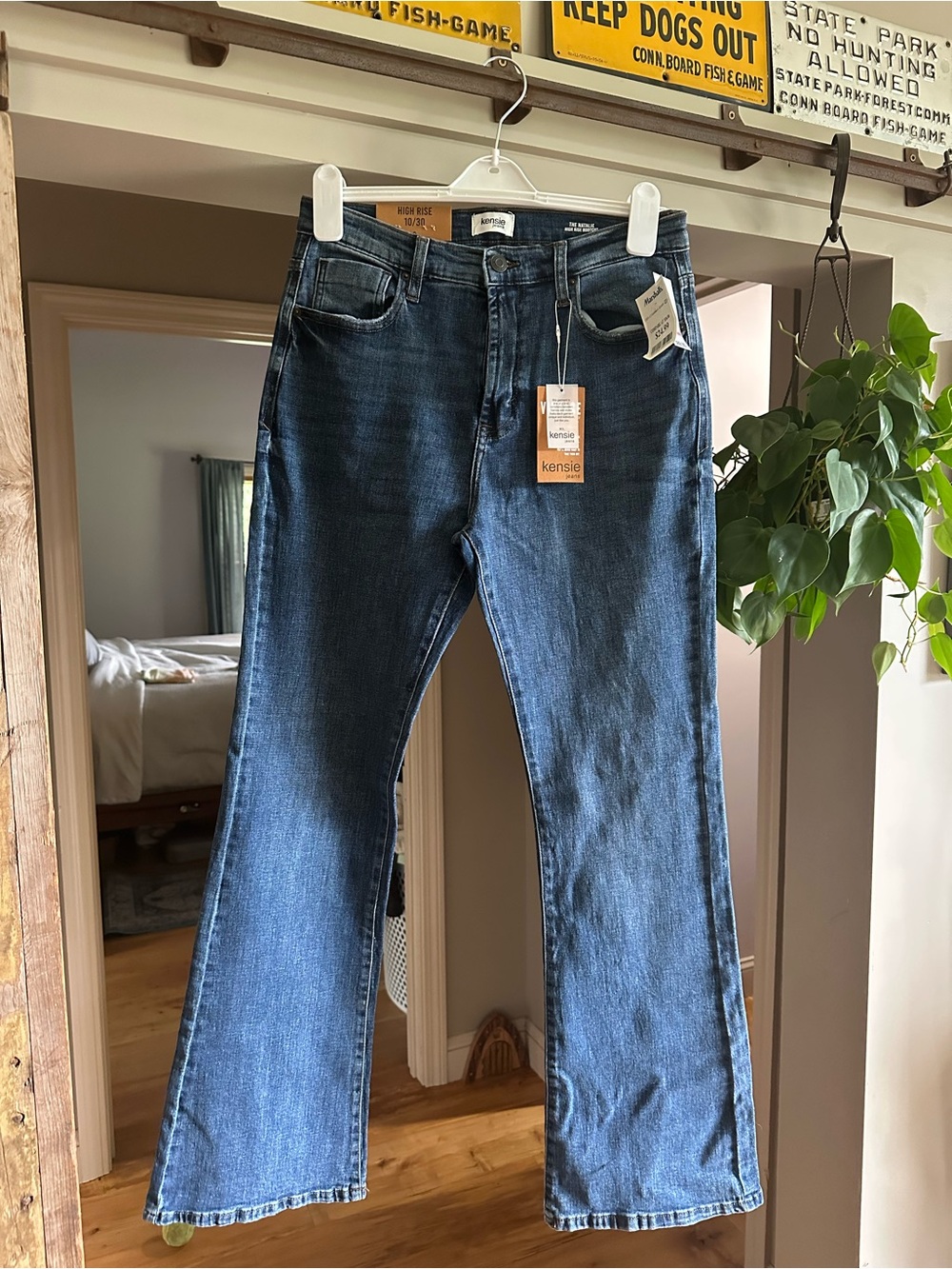 Kensie Dark Blue Flare & Wide Leg Jeans